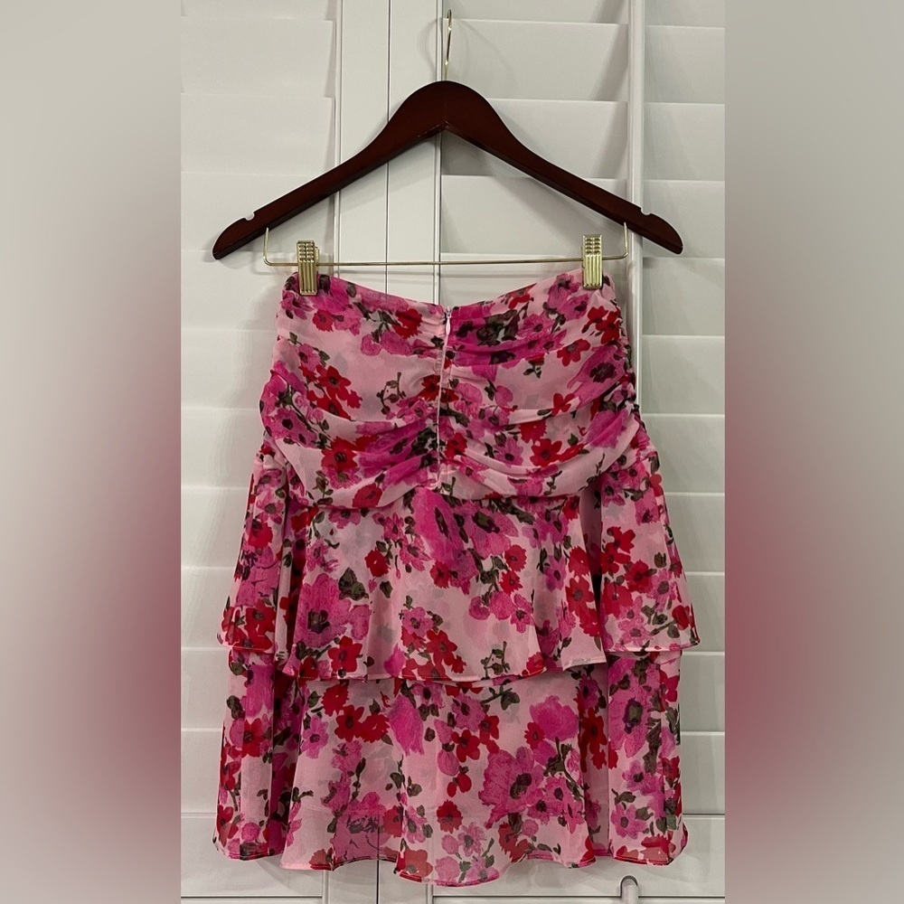 MISA Los Angeles Silk Elisa Floral Mini Skirt - Picture 3 of 9